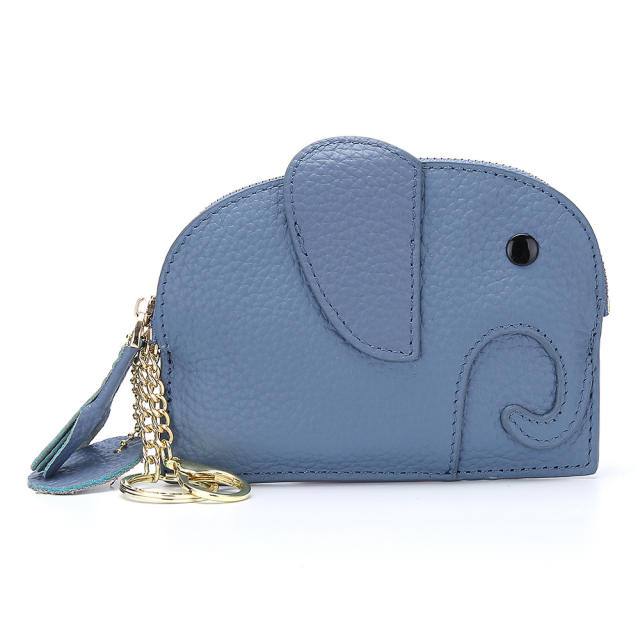 Cute elephant design Genuine Leather women coin purse