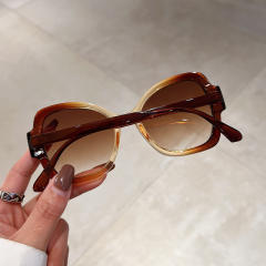 Popular colorful large frame women sunglasses
