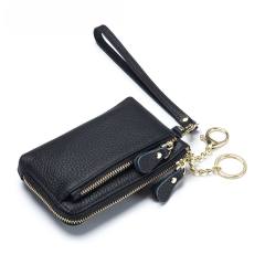 Plain color Genuine Leather mini wallet purse