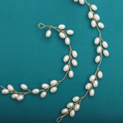 Summer easy match pearl bead wedding hair vines