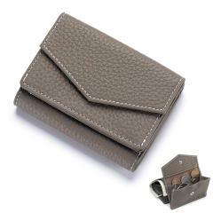 Candy color Genuine Leather women wallet purse