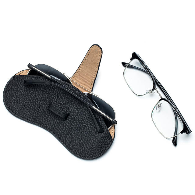 Portable Genuine Leather glasses case