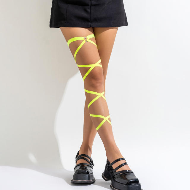 Sexy easy match plain color elastic leg chain 1pcs price
