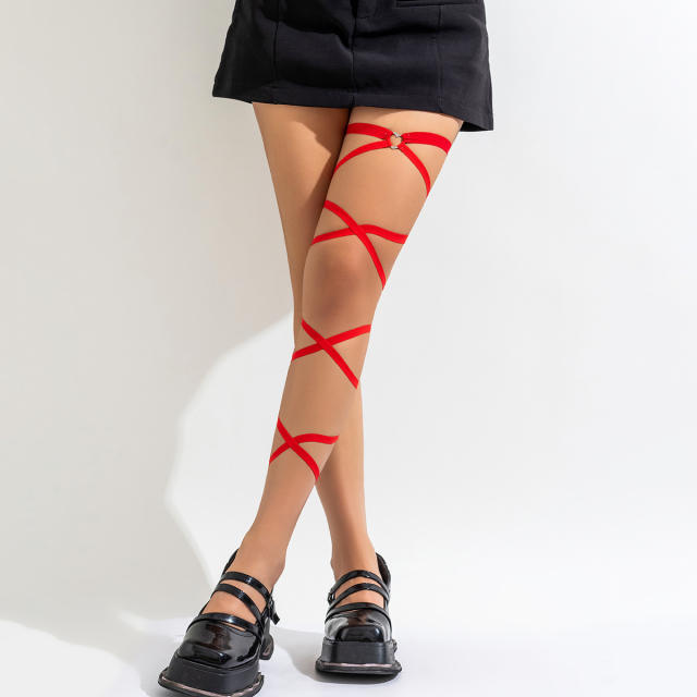 Sexy easy match plain color elastic leg chain 1pcs price