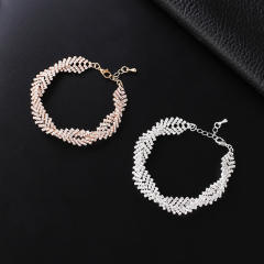 Delicate twisted diamond bracelet