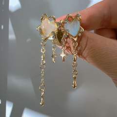 Y2K lava series heart star alloy earrings
