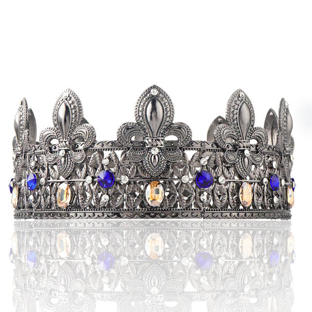 Silver color vintage baroque princess the queen crown