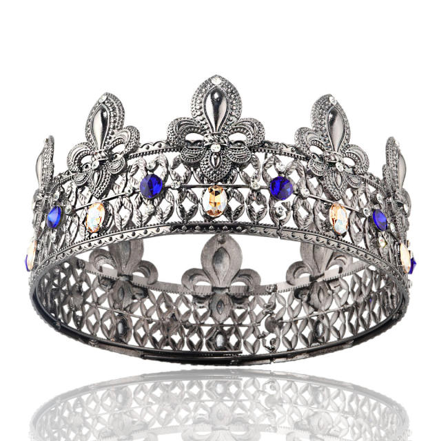 Silver color vintage baroque princess the queen crown