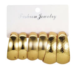 3pcs hot sale bold hoop earrings chunky earrings set