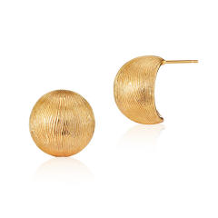925 needle elegant chunky frosted ball earrings