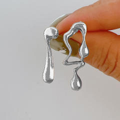 Y2K lava series heart star alloy earrings