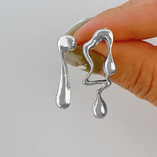 Y2K lava series heart star alloy earrings