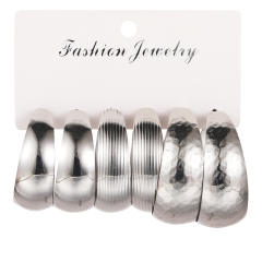3pcs hot sale bold hoop earrings chunky earrings set