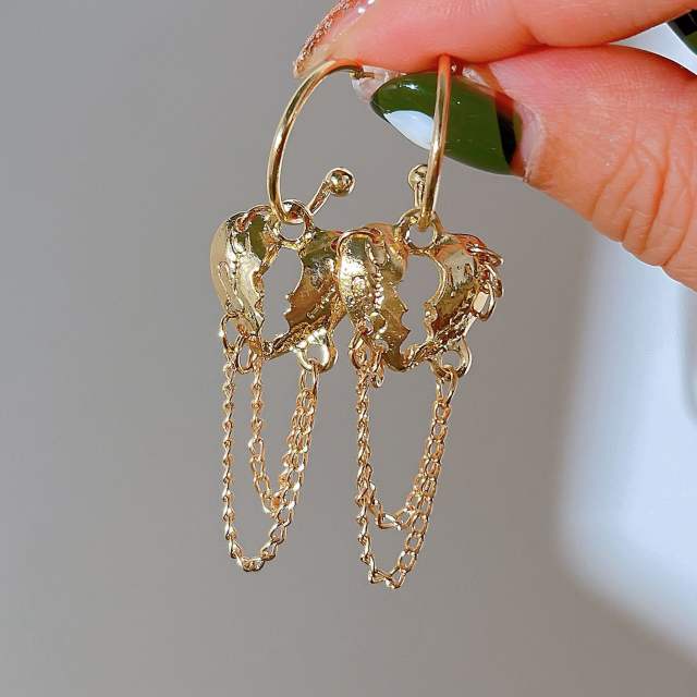 Y2K lava series heart star alloy earrings