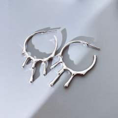 Y2K lava series heart star alloy earrings