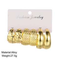 3pcs hot sale bold hoop earrings chunky earrings set