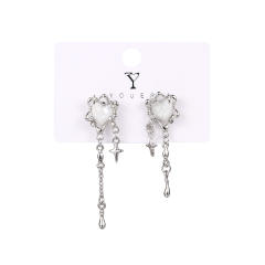 Y2K lava series heart star alloy earrings