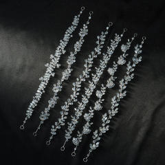 Delicate handmade crystal stone wedding birthday hair vine headband