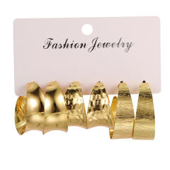 3pcs hot sale bold hoop earrings chunky earrings set