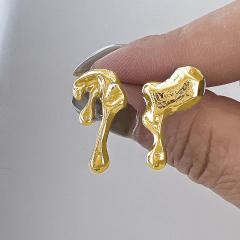 Y2K lava series heart star alloy earrings