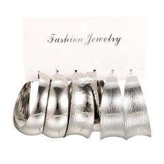 3pcs hot sale bold hoop earrings chunky earrings set