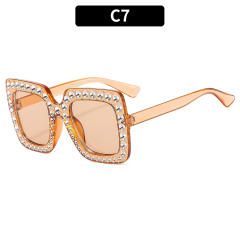 Cute square frame diamond sunglasses for kids