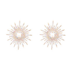 Delicate sun chunky studs earrings