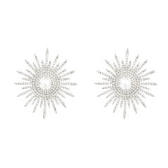 Delicate sun chunky studs earrings
