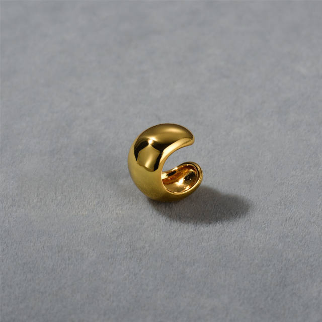 18k real gold plated copper chunky ear cuff
