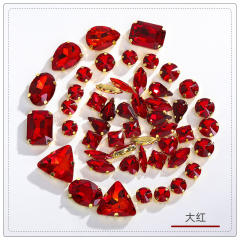 20pcs colorful glass crystal diy accessory for cloth bags