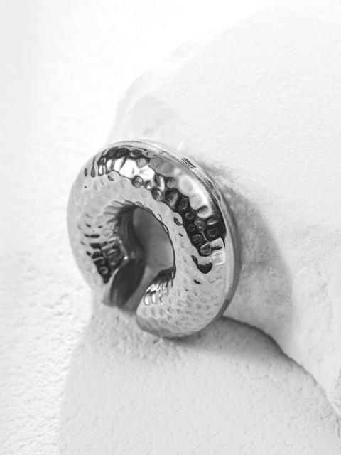 Chunky stainless steel hollow out ear cuff