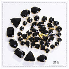 20pcs colorful glass crystal diy accessory for cloth bags