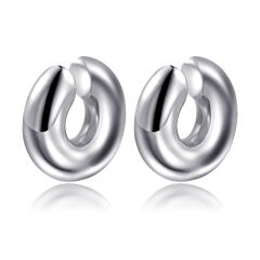 Chunky stainless steel hollow out ear cuff