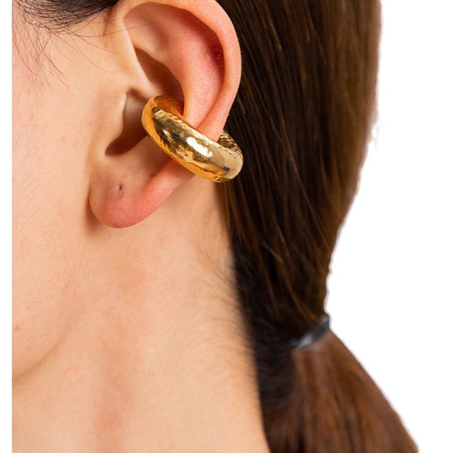 Chunky stainless steel hollow out ear cuff