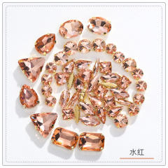 20pcs colorful glass crystal diy accessory for cloth bags