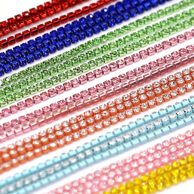 DIY colorful rhinestone chain