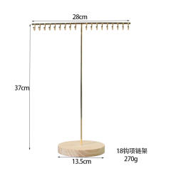 Metal material necklace hanger display stand