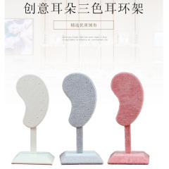 Creative PU material color velvet earrings display stand
