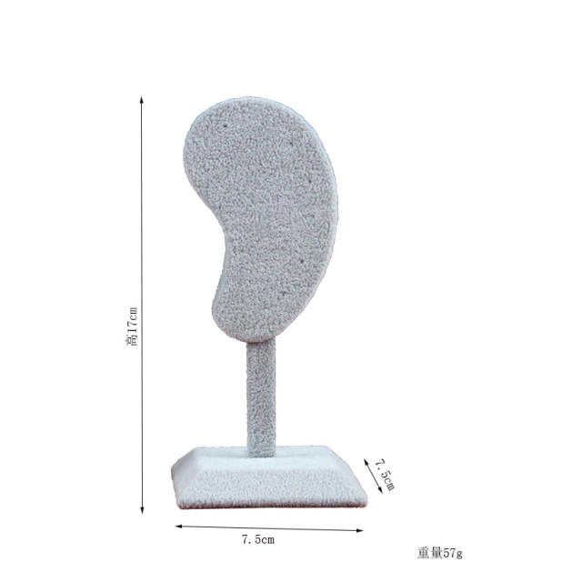 Creative PU material color velvet earrings display stand