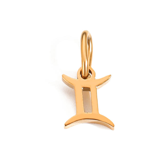 Zodiac stainless steel necklace pendant diy jewelry