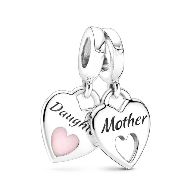 Family friend mom letter engrave heart mother's day diy bracelet bead