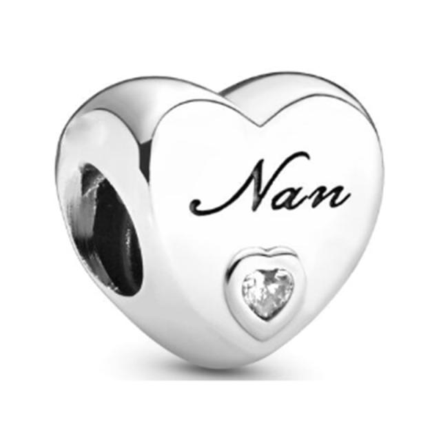 Family friend mom letter engrave heart mother's day diy bracelet bead