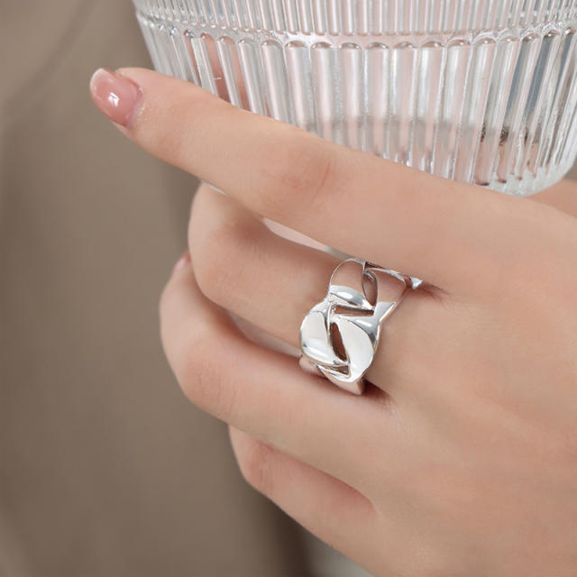 18KG chunky chain stainless steel finger rings