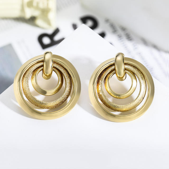 9 pair hot sale gold color easy match hoop earrings set for women