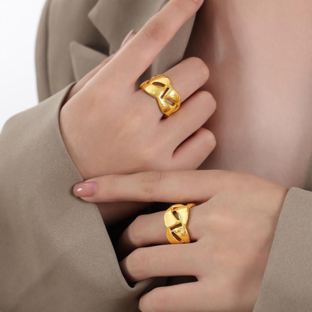 18KG chunky chain stainless steel finger rings