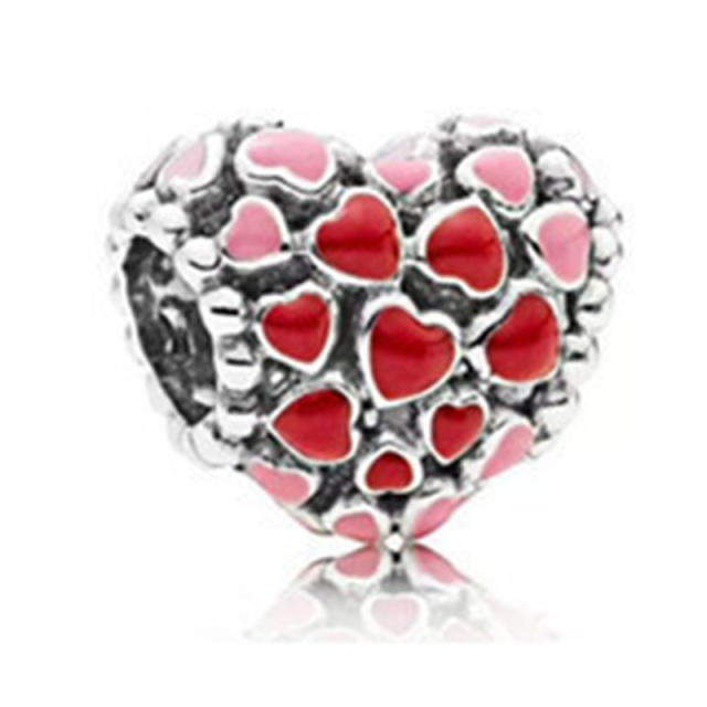 Colorful heart diy bracelet bead