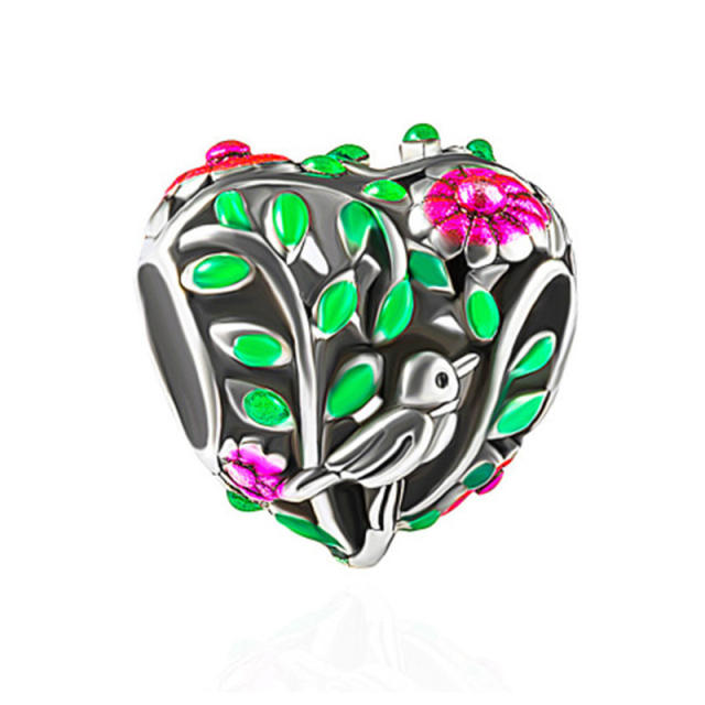 Colorful heart diy bracelet bead