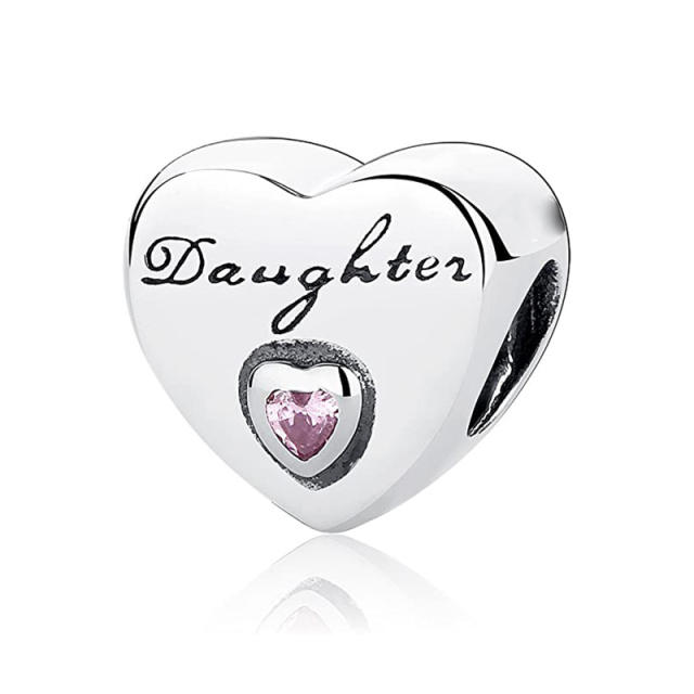 Family friend mom letter engrave heart mother's day diy bracelet bead