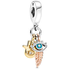 Hasma hand evil eye angle wing charm diy bracelet