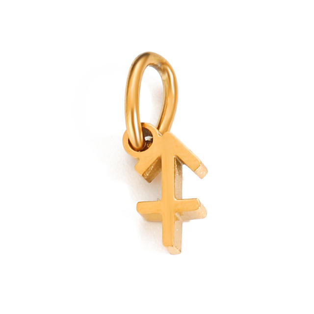 Zodiac stainless steel necklace pendant diy jewelry